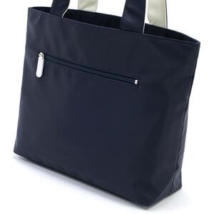 トートバッグ　(R-0686)　ダークブルー/アイボリー〈キタムラ〉 AGG0007