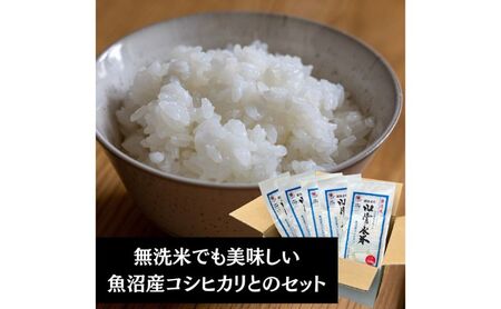 吉野家 人気5種10袋セット【冷凍】と新潟県魚沼産コシヒカリ「山清水米」無洗米真空1合パック5袋のセット 非常食 防災食