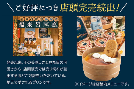 福来呂風凛（ふくろうぷりん）2個入り×2箱　007DA001N.／プリン 鳥取県 大山 白バラ牛乳 純生クリーム 市川町 タズミの卵 たまご  牛乳 クリーム スイーツ デザート 洋菓子 お菓子 お土産 手土産 ご当地スイーツ 温泉 風呂桶 カップ インテリア