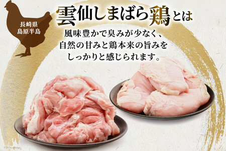 BI085 鶏肉 雲仙しまばら鶏 もも肉 260g むね肉 300g 各5袋 計2.8kg [長崎県 島原市]