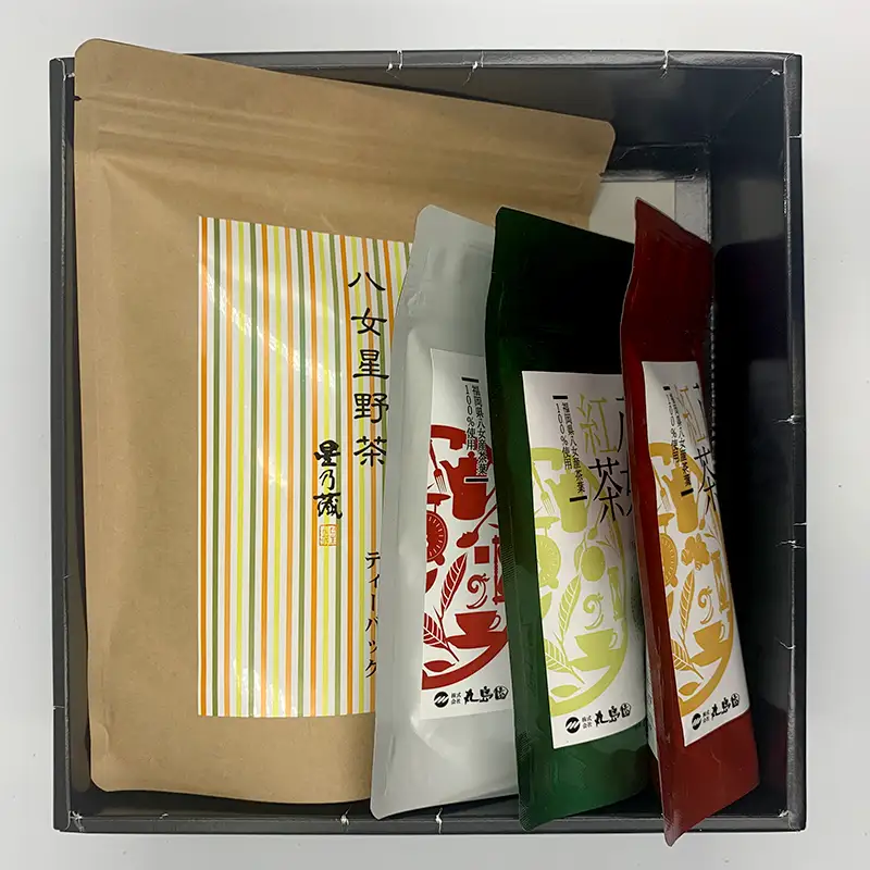 福岡県産八女星野ティーバッグ50個・八女紅茶3種詰合せ【A5-277】