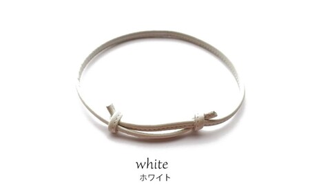 日本製ペット用牛革チョーカー(サイズ：M)(カラー：ホワイト)【043-013-2-2】