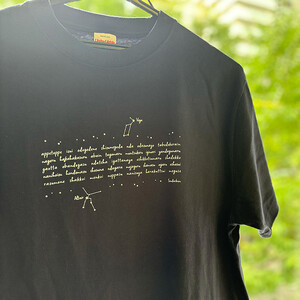 仙台・宮城の観光Tシャツ　「仙台弁の天の川」Tシャツ　Lサイズ　［S-03］