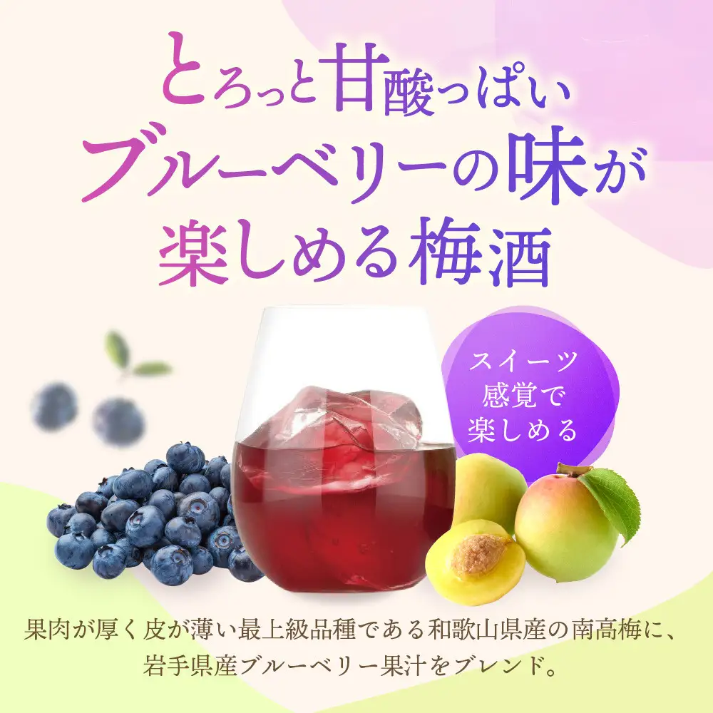 紀州の梅酒とブルーベリー 720ml 中野BC UMESHUfor