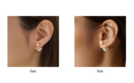 【ギフト対応可】リバーシブルパールピアス(フロントパールサイズ：6mm)【043-017-1】パール ピアス キャッチ アクセサリー ジュエリー K18GP 上品 おしゃれ 冠婚葬祭 ギフト プレゼント ラッピング