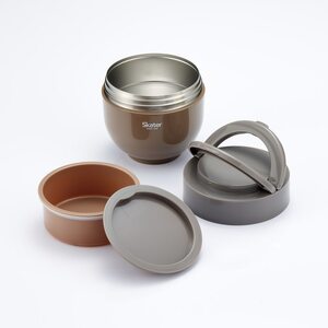 弁当箱 「折りたたみ保温ジャー」 ブラウン 800ml スケーター 弁当箱 10-097