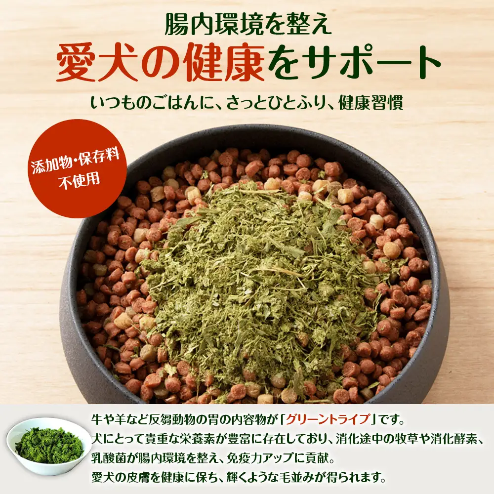 犬 おやつ 無添加 国産 乾燥グリーントライプ 120g (20g×6)