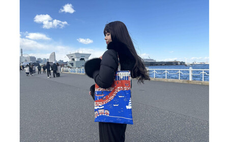 【横浜柄】横浜捺染で染色したトートバッグ ALY0001