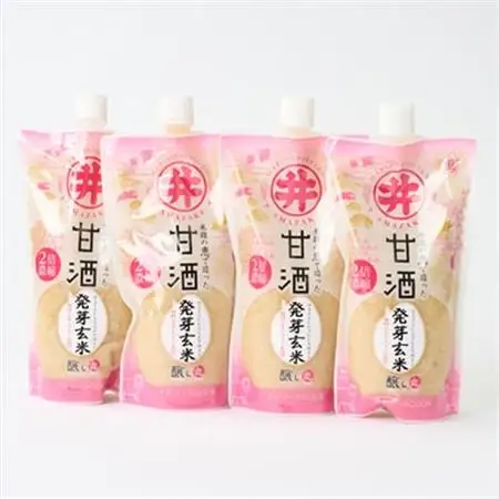 信州の味噌屋がつくった米麹甘酒 発芽玄米(2倍濃縮)500g×4本_酒・アルコール 甘酒  _【1576474】