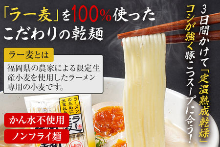 とんこつラーメン 博多 お試し 2種×1食 食べ比べ  ラー麦 メール便 ポスト投函 豚骨