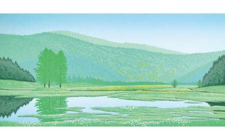 版画 「夏の想い出」クリーム額縁 | 版画 セリグラフ