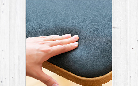 府中家具　COCCO Bench　チェリー　生地：マリンブルー No.1047-10