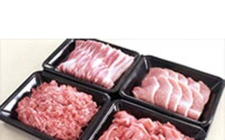 まる豚 バラエティセット1kg（もも一口かつ用300g・切り落し200g・バラ焼肉300g・ひき肉200g） F4H-0519