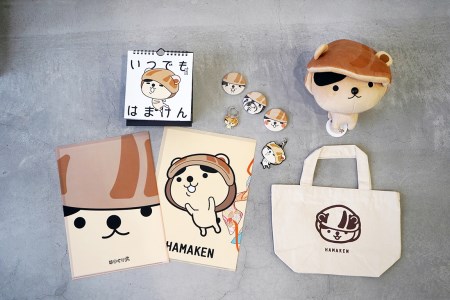 いなはま　はまぐり犬グッズ詰め合わせ　ぬいぐるみ＆6点セット　c_62