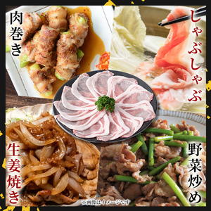 小分け・真空パック!九州産豚肉2種＜バラ・ロース＞ 計1.5kg 小分け 真空パック 豚肉 豚 ロース バラ スライス 豚バラ 豚ロース セット 九州産 国産 生姜焼き a2-094