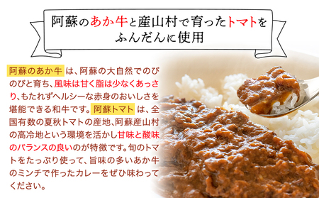 産山村・トマト・あか牛 野焼きでトマトカレー レトルトパック 4箱 各180ml 熊貴農園
