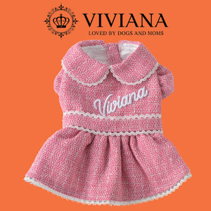 犬 服 ドッグウェア「VIVIANA」パフスリーブワンピース（Pink）|犬用 服 ペット犬 ドッグ ペット用品 愛犬 ファッション 秦野 神奈川