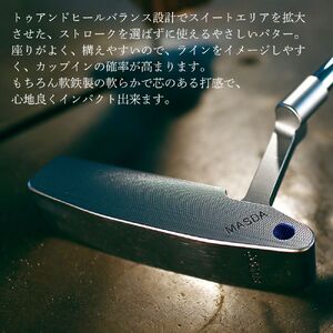 【マスダゴルフ】STUDIO-2 パター カーボンシャフト（TOUR PROTO 3004） ブラックコート仕上げ  ゴルフ ゴルフクラブ 【受注生産】