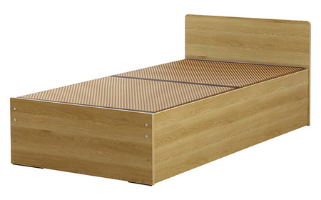 No.475-02 組み立て式　394-cl-migusa　日本製 セキスイMIGUSA畳使用 国内生産デザイン畳ベッド（ダブル）【フレーム色：ナチュラル（85）】【畳：ブラウン（BR）】