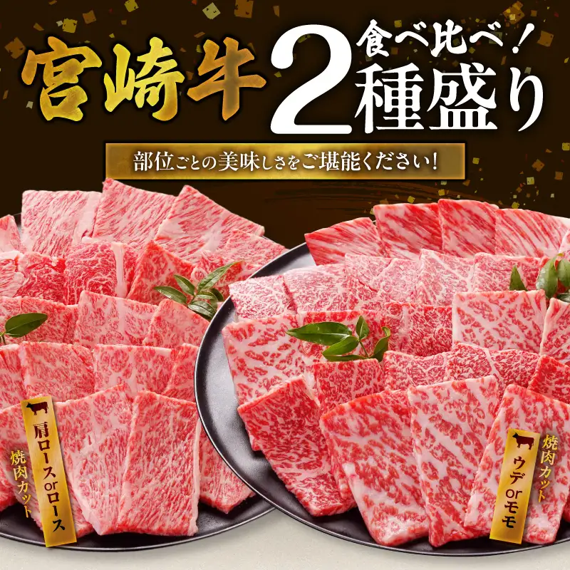 畜産農家応援! 宮崎牛焼肉2種セット500g×4パック_AF-N2-002-2000_(都城市)