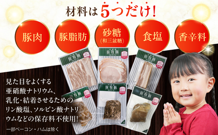 【全12回定期便】【結着剤・発色剤・保存料不使用】 放牧豚 ハム・ベーコン贅沢6種セット ハム ベーコン モモ 豚肉 無塩せき ブロック 冷凍配送 セット 詰め合わせ 北海道 [AXBA069]