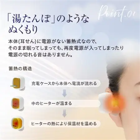 ドクターエア イヤラボ ホワイト(あったかグッズ 充電式 軽量 プレゼントに)_家電製品 美容・健康家電  _【配送不可地域：沖縄県】【1582388】