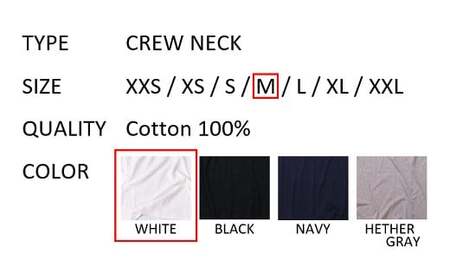 【Mサイズ】 EIJI T－SHIRT クルーネック ホワイト _SM13-4 ｜ 服 Tシャツ ティーシャツ 国産 日本製 大阪府 阪南市