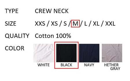 【Mサイズ】 EIJI T－SHIRT クルーネック ブラック _SM14-4 ｜ 服 Tシャツ ティーシャツ 国産 日本製 大阪府 阪南市