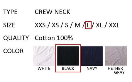 【Lサイズ】 EIJI T－SHIRT クルーネック ブラック _SM14-5 ｜ 服 Tシャツ ティーシャツ 国産 日本製 大阪府 阪南市