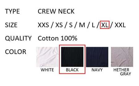 【XLサイズ】 EIJI T－SHIRT クルーネック ブラック _SM14-6 ｜ 服 Tシャツ ティーシャツ 国産 日本製 大阪府 阪南市