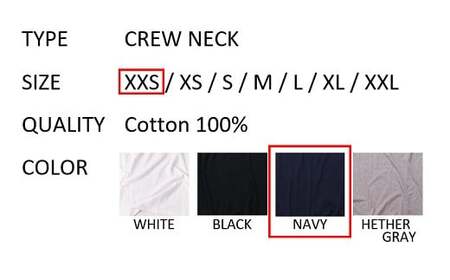 【XXSサイズ】 EIJI T－SHIRT クルーネック ネイビー _SM15-1 ｜ 服 Tシャツ ティーシャツ 国産 日本製 大阪府 阪南市