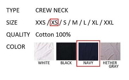 【XSサイズ】 EIJI T－SHIRT クルーネック ネイビー _SM15-2 ｜ 服 Tシャツ ティーシャツ 国産 日本製 大阪府 阪南市
