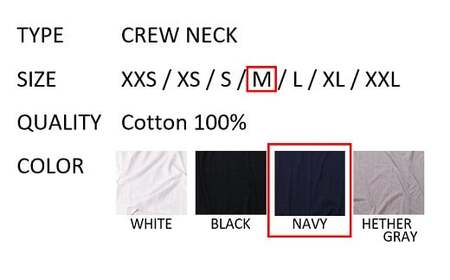 【Mサイズ】 EIJI T－SHIRT クルーネック ネイビー _SM15-4 ｜ 服 Tシャツ ティーシャツ 国産 日本製 大阪府 阪南市
