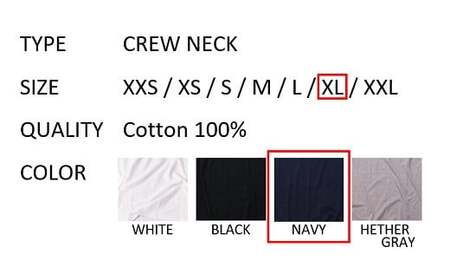 【XLサイズ】 EIJI T－SHIRT クルーネック ネイビー _SM15-6 ｜ 服 Tシャツ ティーシャツ 国産 日本製 大阪府 阪南市