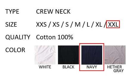 【XXLサイズ】 EIJI T－SHIRT クルーネック ネイビー _SM15-7 ｜ 服 Tシャツ ティーシャツ 国産 日本製 大阪府 阪南市