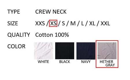 【XSサイズ】 EIJI T－SHIRT クルーネック ヘザーグレイ _SM16-2 ｜ 服 Tシャツ ティーシャツ 国産 日本製 大阪府 阪南市