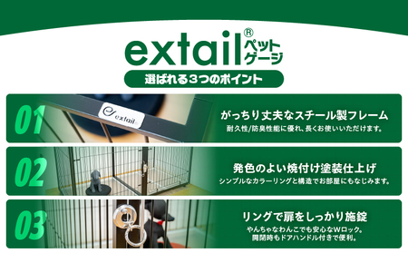 「 大型犬用 」 ペットケージ 9Mメッシュ2連結Wドア（ 黒 ） K319-004_02