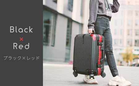 スーツケース キャリー  L (エンボス/ブラック×レッド) [PROEVO] [12004S] AY368