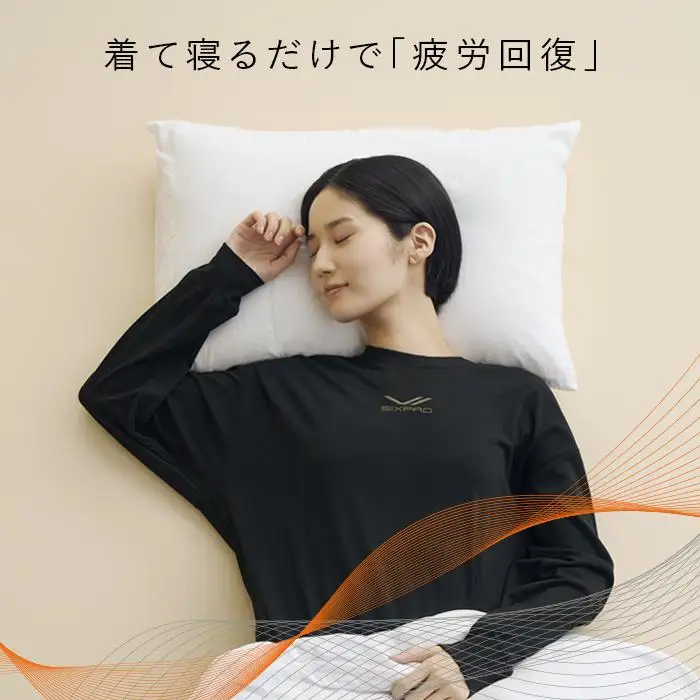 【ブラックLLサイズ】SIXPAD Recovery Wear Sleep Top