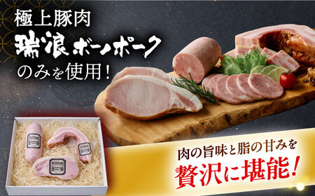 ハム・ベーコン ブロック 瑞浪ボーノポーク 工房長厳選！プレミアムセット 900g (冷凍) 瑞浪市 / きなぁた瑞浪 詰め合わせ ギフト [AZCI010]