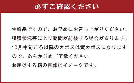 010-1090x3 有機 JAS 認証 かぼす青果 約4kg ( 箱入り ) 【2026年8月下旬から11月下旬発送予定】