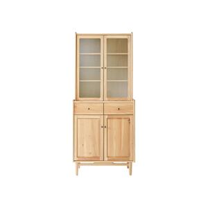 旭川家具 MUKU工房オリジナル ジャム カップボード 80 北海道ナラ_04705