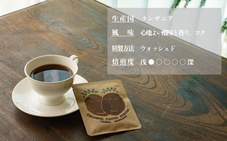 ドリップバッグコーヒー タンザニア浅煎り（8袋）【W-018】4