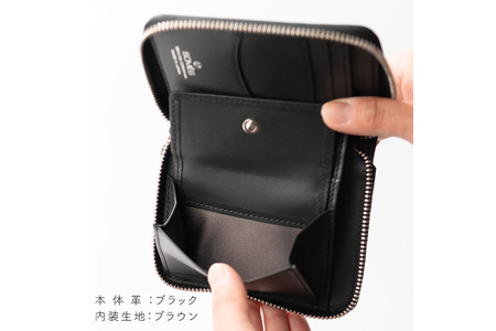 SOMES 財布 ラウンド 札入れ （ブラック）DM-09 [ソメスサドル 北海道 砂川市 12260761-b] 