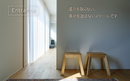 SAWANO FURNITURE スツール（能登ヒバ）1脚 [AP003]