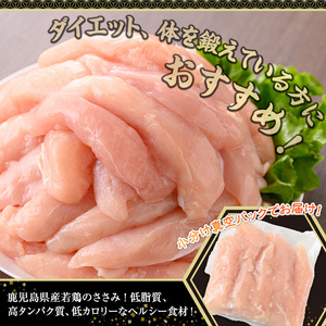 鹿児島県産 若鶏 ささみ(計5kg・250g×20P)【株式会社羽根】A577-v01