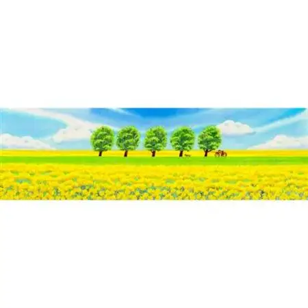 栗乃木ハルミ版画額装品「菜の花畑4」【1228962】