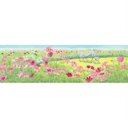栗乃木ハルミ版画額装品「コスモスにかこまれて2」【1229916】