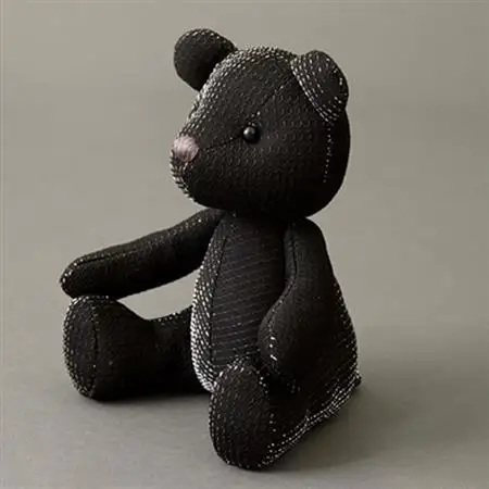 TRICOLUMで制作したテディベア「Newえんとくん」(シルバー)【1499809