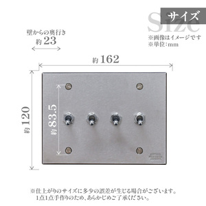 HITTITEのトグルスイッチI（4口長方形・ステンレス） ヒッタイト 063-35-ST